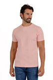 Barabas Wholesale Men's Basic Solid Color Crew-neck T-shirts ST933 Flamingo