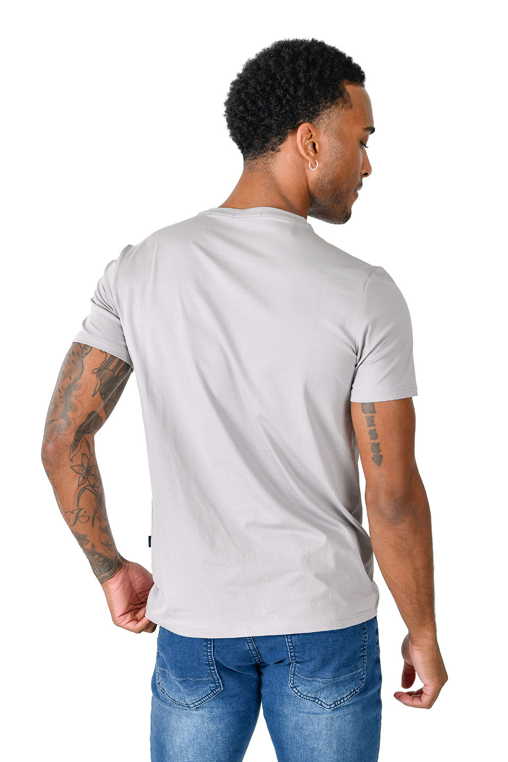 Barabas Wholesale Men's Basic Solid Color Crew-neck T-shirts ST933 ultimate grey
