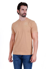 Barabas Wholesale Men's Basic Solid Color Premium Crew-Neck T-shirts ST933 Khaki