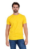 Barabas Wholesale Men's Basic Solid Color Crew-neck T-shirts ST933 Mustard