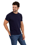 Barabas Wholesale Men's Basic Solid Color Crew-neck T-shirts ST933 Navy