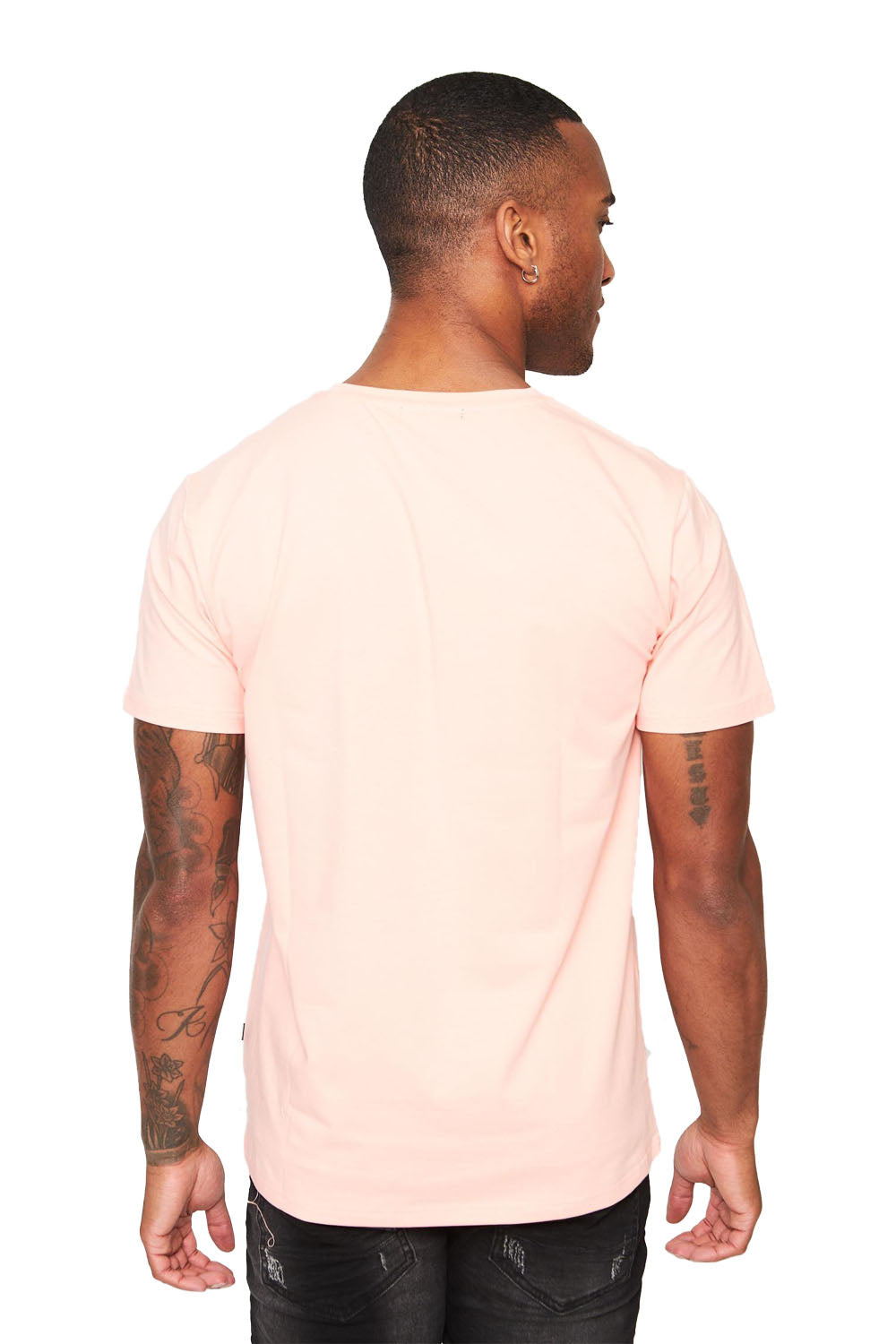 Barabas Wholesale Men's Basic Solid Color Crew-neck T-shirts ST933 pink