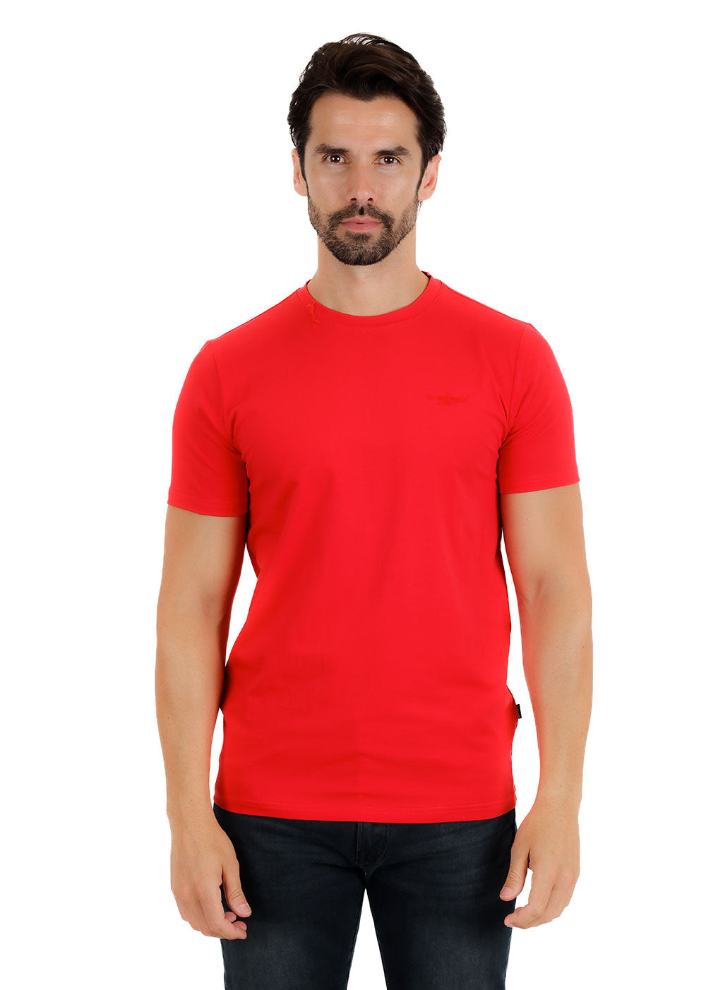 Barabas Wholesale Men's Basic Solid Color Crew-neck T-shirts ST933 Red