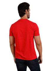 Barabas Wholesale Men's Basic Solid Color Crew-neck T-shirts ST933 Red