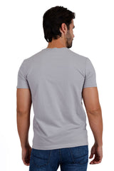 BARABAS Men's Basic Solid Color Crew-neck T-shirts ST933 Grey