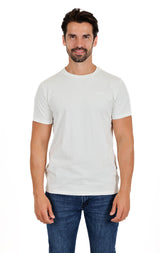 Barabas Wholesale Men's Basic Solid Color Crew-neck T-shirts ST933 White