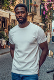 Barabas Wholesale Men's Basic Solid Color Crew-neck T-shirts ST933 White