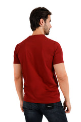 Barabas Wholesale Men's Basic Solid Color Premium Crew-Neck T-shirts ST933 Wine