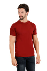 Barabas Wholesale Men's Basic Solid Color Premium Crew-Neck T-shirts ST933 Wine