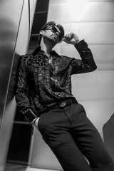 Barabas Wholesale Men's Luxury French Cuff Long Sleeve Button Down Shirt FCS1003 Black
