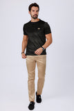 Barabas Wholesale Men's Glittery Sparkle Crew-neck T-shirt ST702 Gold