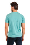 BARABAS Men's Solid Color V-neck T-shirts TV216 Cayenne