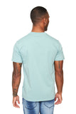 BARABAS Men's Solid Color V-neck T-shirts TV216 Green