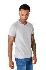 BARABAS Men's Solid Color V-neck T-shirts TV216