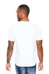 BARABAS Men's Solid Color V-neck T-shirts TV216 White