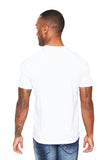 BARABAS Men's Solid Color V-neck T-shirts TV216 White