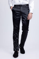 Barabas Wholesale Men's Solid Color Shiny Chino Pants VP1010 Black