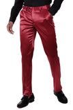 Barabas Wholesale Men's Solid Color Shiny Chino Pants VP1010 Wine