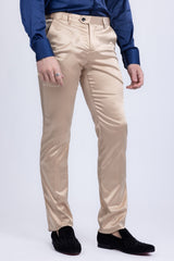 Barabas Wholesale Men's Solid Color Shiny Chino Pants VP1010 Gold
