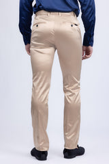 Barabas Wholesale Men's Solid Color Shiny Chino Pants VP1010 Gold
