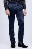 Barabas Wholesale Men's Solid Color Shiny Chino Pants VP1010 Navy