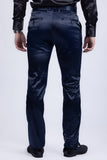 Barabas Wholesale Men's Solid Color Shiny Chino Pants VP1010 Navy