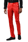 Barabas Wholesale Men's Solid Color Shiny Chino Pants VP1010 Red