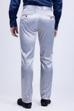 Barabas Wholesale Men's Solid Color Shiny Chino Pants VP1010 Silver