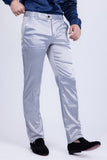 Barabas Wholesale Men's Solid Color Shiny Chino Pants VP1010 Silver