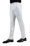 Barabas Wholesale Men's Solid Color Shiny Chino Pants VP1010 White