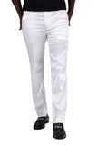 Barabas Wholesale Men's Solid Color Shiny Chino Pants VP1010 White
