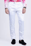 BARABAS Men shinny dress Pants Black Navy White VP1020 White