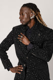 Barabas Wholesale Men's Geometric Polka Dots Pattern Notch Lapel Suit 5SU34 Black