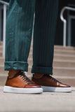 Barabas Wholesale Men's Premium Leather Casual Low Top Sneaker 5SH15 Brown