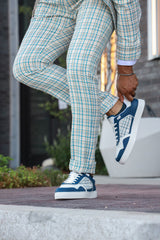 Barabas Wholesale Men's Premium Walking Running Sneakers Low Cut 4SK02 Light Blue