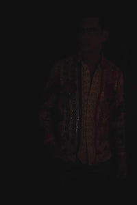 Barabas Wholesale Men's Western Pancho Villa Pattern Long Sleeve Shirts 6SPR09 Red