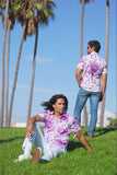 Barabas Wholesale Men's medusa paisley rhinestones short sleeve shirt SSR19