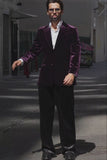 Barabas Wholesale Men's Velvet Shiny Design Notch Lapel Blazer 5BL18 Black