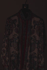 Men's Wholesale Floral Paisley Rhinestone Long-Sleeve Shirt | BARABAS 6SPR11