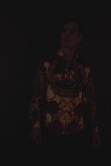 Barabas Wholesale Men's Stallion Rhinestones Stretch Long Sleeve Shirts 5SPR05 Sky