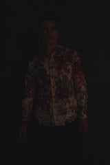 Barabas Wholesale Men's Western Floral Vaqueros Design Long Sleeve Shirts 6SPR08 Violet Sky