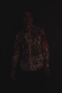 Barabas Wholesale Men's Western Floral Vaqueros Design Long Sleeve Shirts 6SPR08 Violet Sky