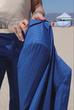 Barabas Wholesale Men's Pinstripe Pattern Double-Breasted Peak Lapel Suit 5SU39 Royal