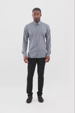 Barabas Wholesale Men's Slim-fit Stretch Button Down Long Sleeve Shirts 4B61 Black