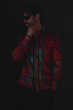 Barabas Wholesale Men's Rhinestone Horse Statue Floral Long Sleeve Shirt 3SPR412 