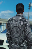 Barabas Wholesale Men's Rhinestone Floral Print Baroque Long Sleeve Shirts 3SPR413 