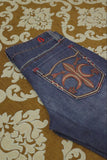 Men's Wholesale Western Fleur-De-Lis Arrow Straight-Fit Jeans | BARABAS 6WD01 Navy