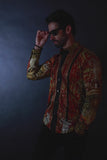 Barabas Wholesale Men's Rhinestone Angles Greek Pattern Crown Shirts 2SPR28