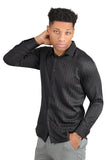 BARABAS Men's Wood Art Long Sleeve Button Down Shirt 2B321 Black