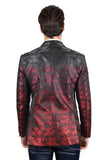 BARABAS Men's Luxury Two Tone Lapel Collar Blazer 2BL03 Red